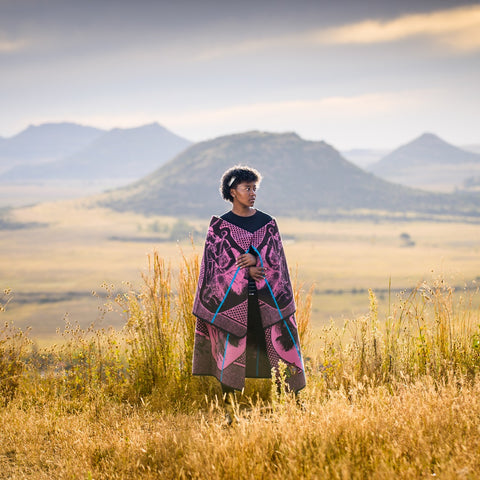 Moshoeshoe | Brown/Pink/Peacock