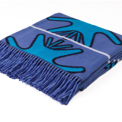 YBD Throw - Khalala | Blue Velvet/Aqua