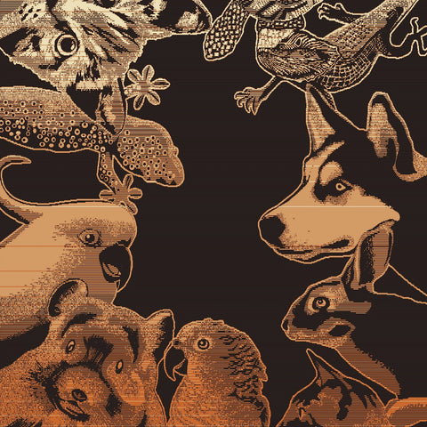 Finesse Pet Blanket - Menagerie | Choc/Desert