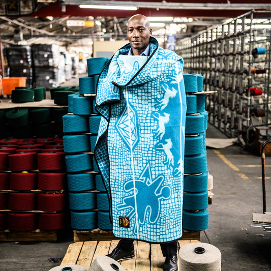 Basotho - King Letsie III 60 | Peacock/Lt Aqua/Natural