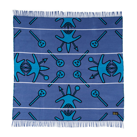 YBD Throw - Khalala | Blue Velvet/Aqua