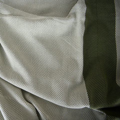 Protea Throw - Geometry | Hunter/Olive