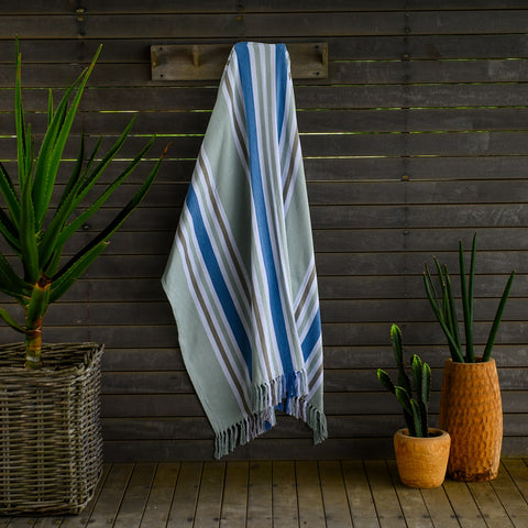 Protea Pin Stripe - Miami | Eggshell/Cobblestone