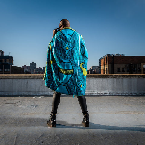 YBD Throw - Moritsoana | Aqua/Yellow