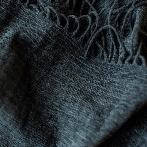 Chenille Throw - Plain Steel