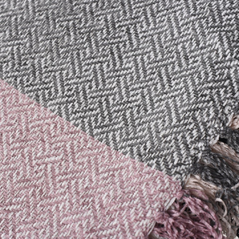 Chenille Throw - Trellis | Deep Pink/Ice Violet