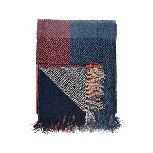 Chenille Throw - Trellis | Provincial Blue/Navy