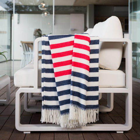 Melody - Border Stripe | Navy/Red