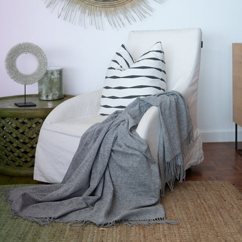 Chenille Throw - Plain Wild Dove