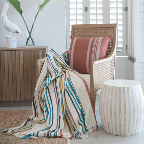 Protea Pin Stripe - Aruba | Navy/Aqua